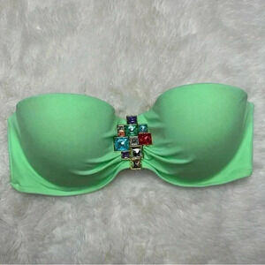 Victoria’s  Secret Strapless Bra Gems Green Size 34D
